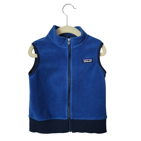 PATAGONIA x VINTAGE Synchilla Blue Fleece Vest toddler size 2T Full zip